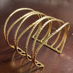 Sundance Gold Cuff Bracelet with Modern Minimalist Design